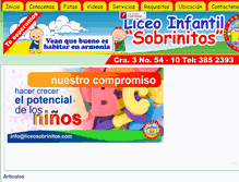 Tablet Screenshot of liceosobrinitos.com